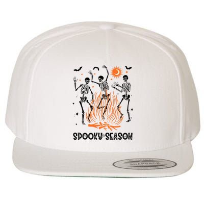 Spooky Season Dancing Skeleton Halloween Costume Funny Cute Wool Snapback Cap