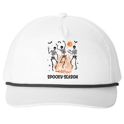 Spooky Season Dancing Skeleton Halloween Costume Funny Cute Snapback Five-Panel Rope Hat