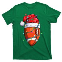 Santa Sports Design For Christmas Football Player T-Shirt