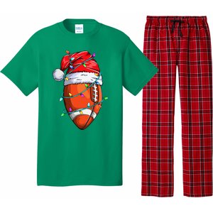 Santa Sports Design For Christmas Football Player Pajama Set