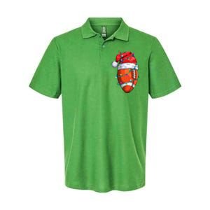 Santa Sports Design For Christmas Football Player Softstyle Adult Sport Polo