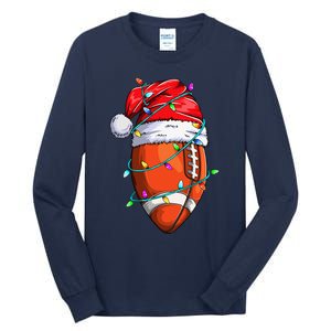 Santa Sports Design For Christmas Football Player Tall Long Sleeve T-Shirt