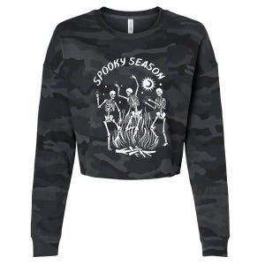 Spooky Season Dancing Skeleton Halloween Costume Cropped Pullover Crew