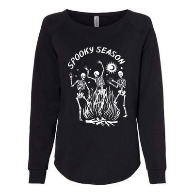 Spooky Season Dancing Skeleton Halloween Costume Womens California Wash Sweatshirt