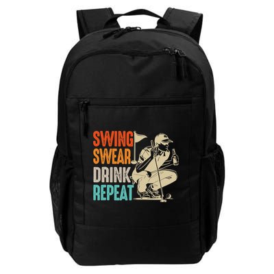 Swing Swear Drink Repeat Love Golf  Golf Enthusiast Backpack