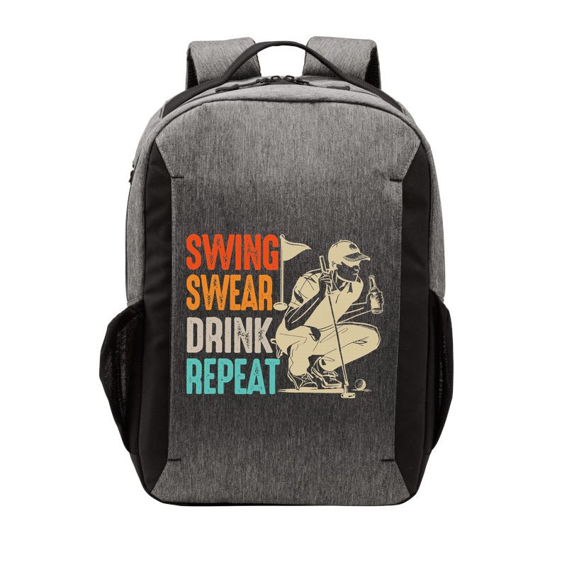 Swing Swear Drink Repeat Love Golf  Golf Enthusiast Vector Backpack
