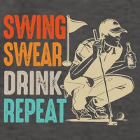 Swing Swear Drink Repeat Love Golf  Golf Enthusiast Vector Backpack