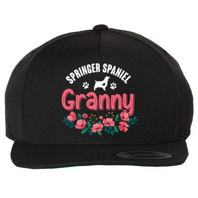 Springer Spaniel Dog Granny Grandma Xmas Dog Lover Christmas Meaningful Gift Wool Snapback Cap