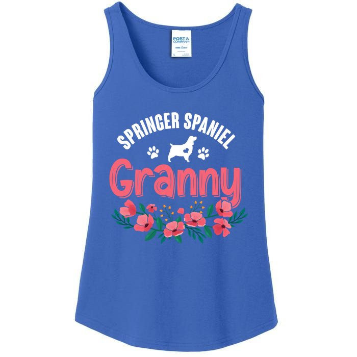 Springer Spaniel Dog Granny Grandma Xmas Dog Lover Christmas Meaningful Gift Ladies Essential Tank