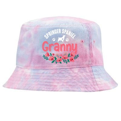 Springer Spaniel Dog Granny Grandma Xmas Dog Lover Christmas Meaningful Gift Tie-Dyed Bucket Hat