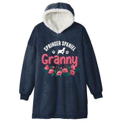 Springer Spaniel Dog Granny Grandma Xmas Dog Lover Christmas Meaningful Gift Hooded Wearable Blanket