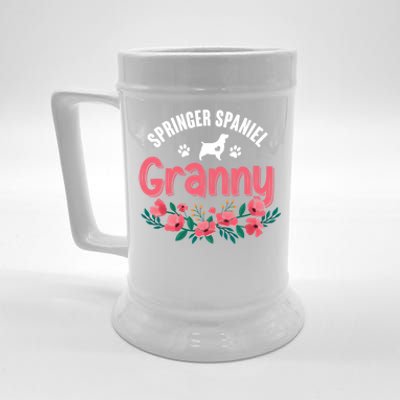 Springer Spaniel Dog Granny Grandma Xmas Dog Lover Christmas Meaningful Gift Beer Stein