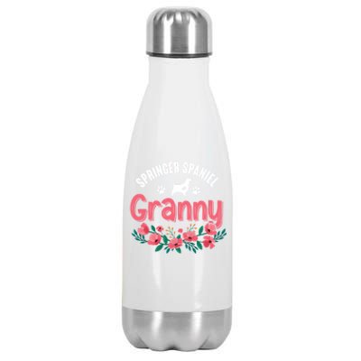 Springer Spaniel Dog Granny Grandma Xmas Dog Lover Christmas Meaningful Gift Stainless Steel Insulated Water Bottle