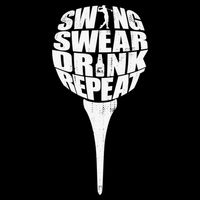 Swing Swear Drink Repeat Player Funny  Golf Lover Cooling Performance Crew T-Shirt