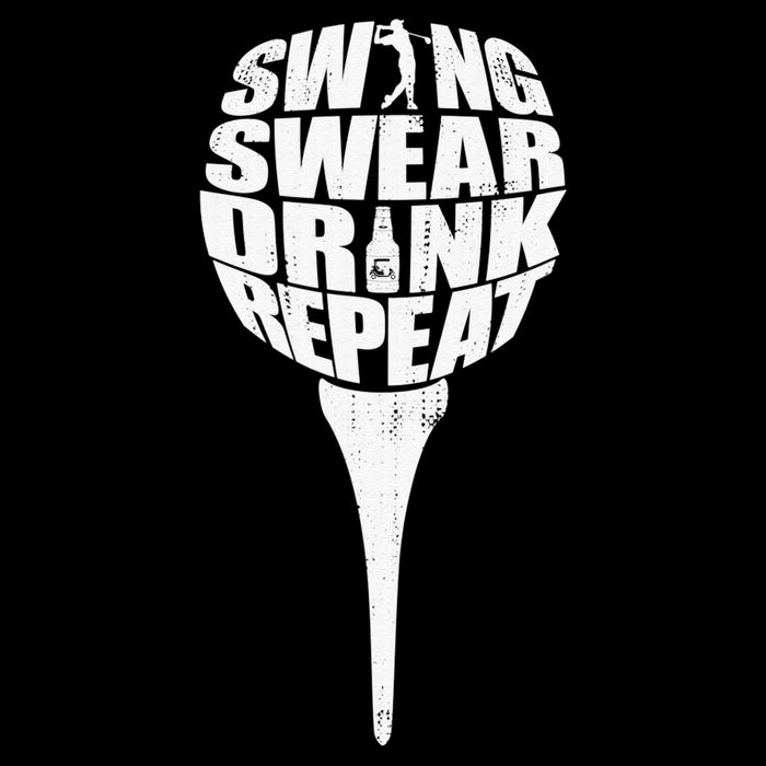 Swing Swear Drink Repeat Player Funny  Golf Lover Cooling Performance Crew T-Shirt