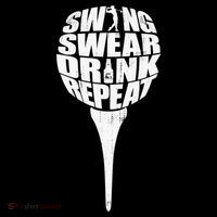 Swing Swear Drink Repeat Player Funny  Golf Lover Tall T-Shirt