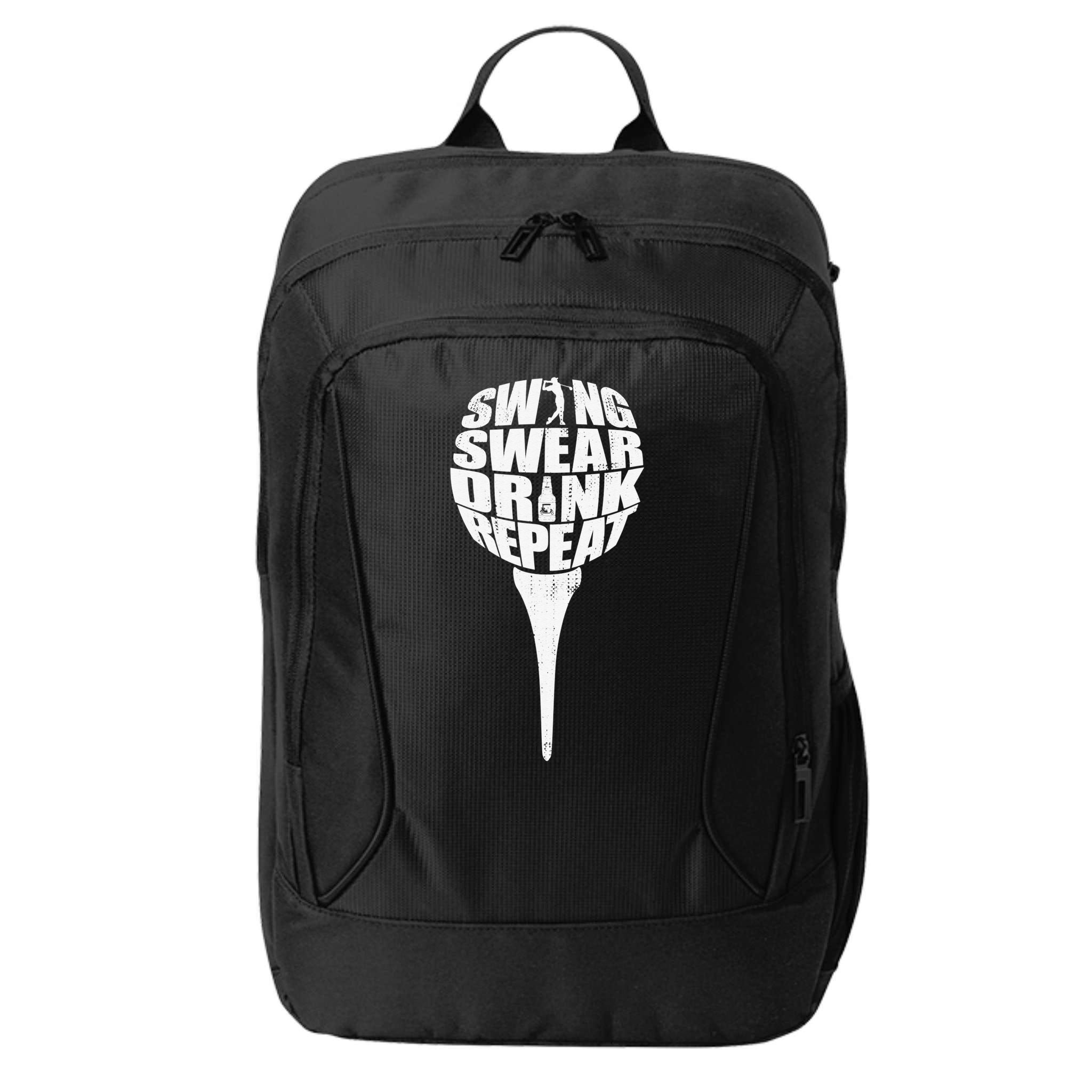 Swing Swear Drink Repeat Player Funny  Golf Lover City Backpack
