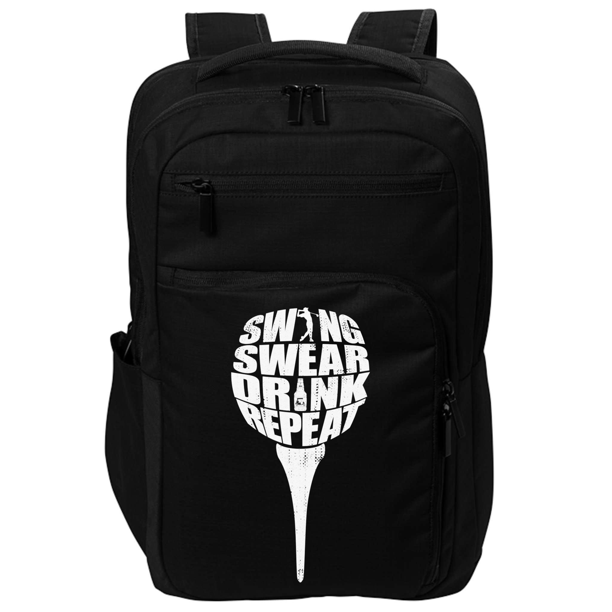 Swing Swear Drink Repeat Player Funny  Golf Lover Impact Tech Backpack