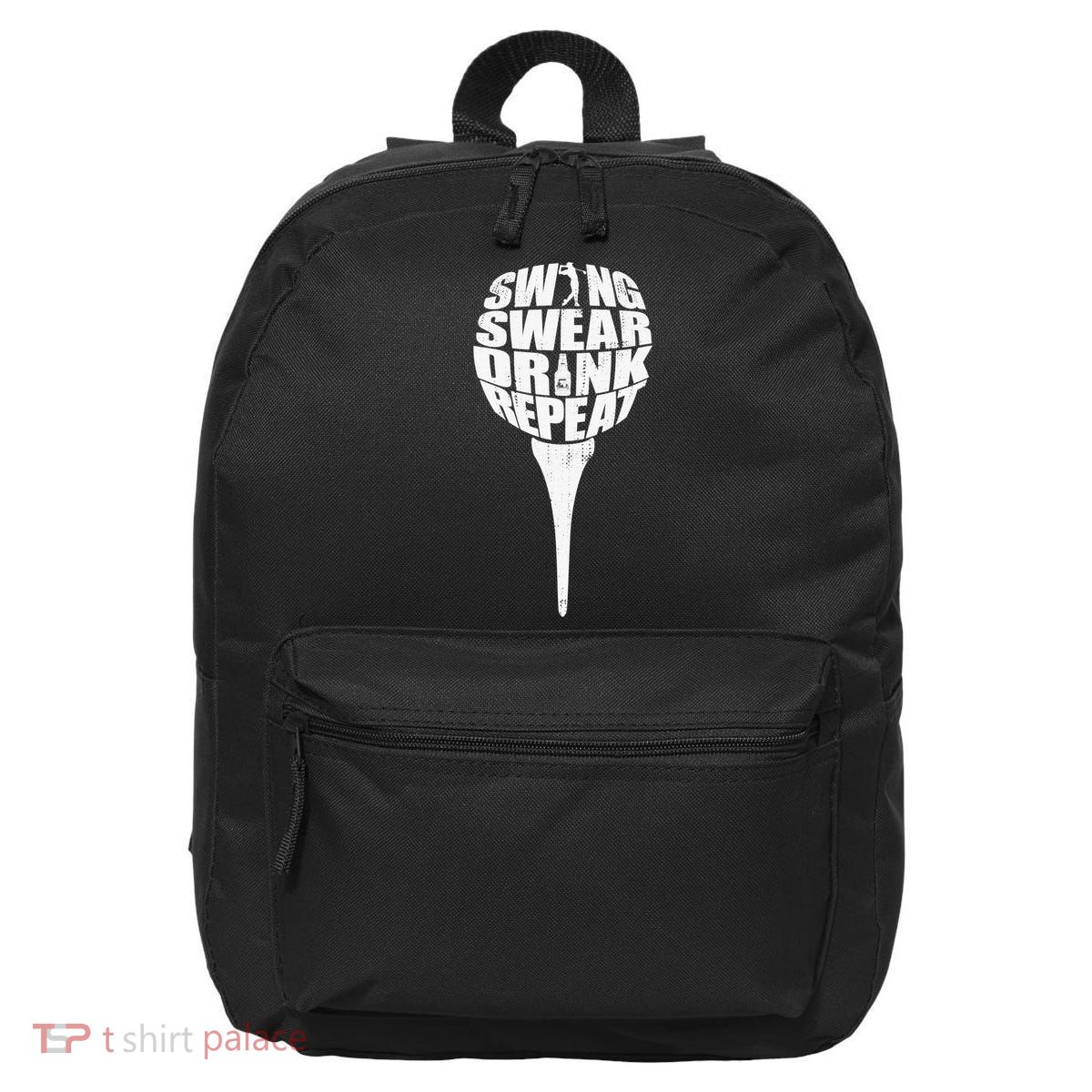 Swing Swear Drink Repeat Player Funny  Golf Lover 16 in Basic Backpack