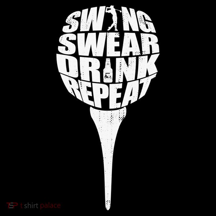 Swing Swear Drink Repeat Player Funny  Golf Lover 16 in Basic Backpack
