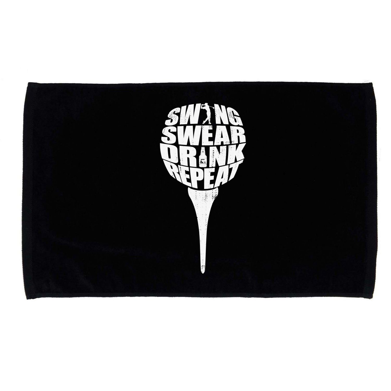 Swing Swear Drink Repeat Player Funny  Golf Lover Microfiber Hand Towel