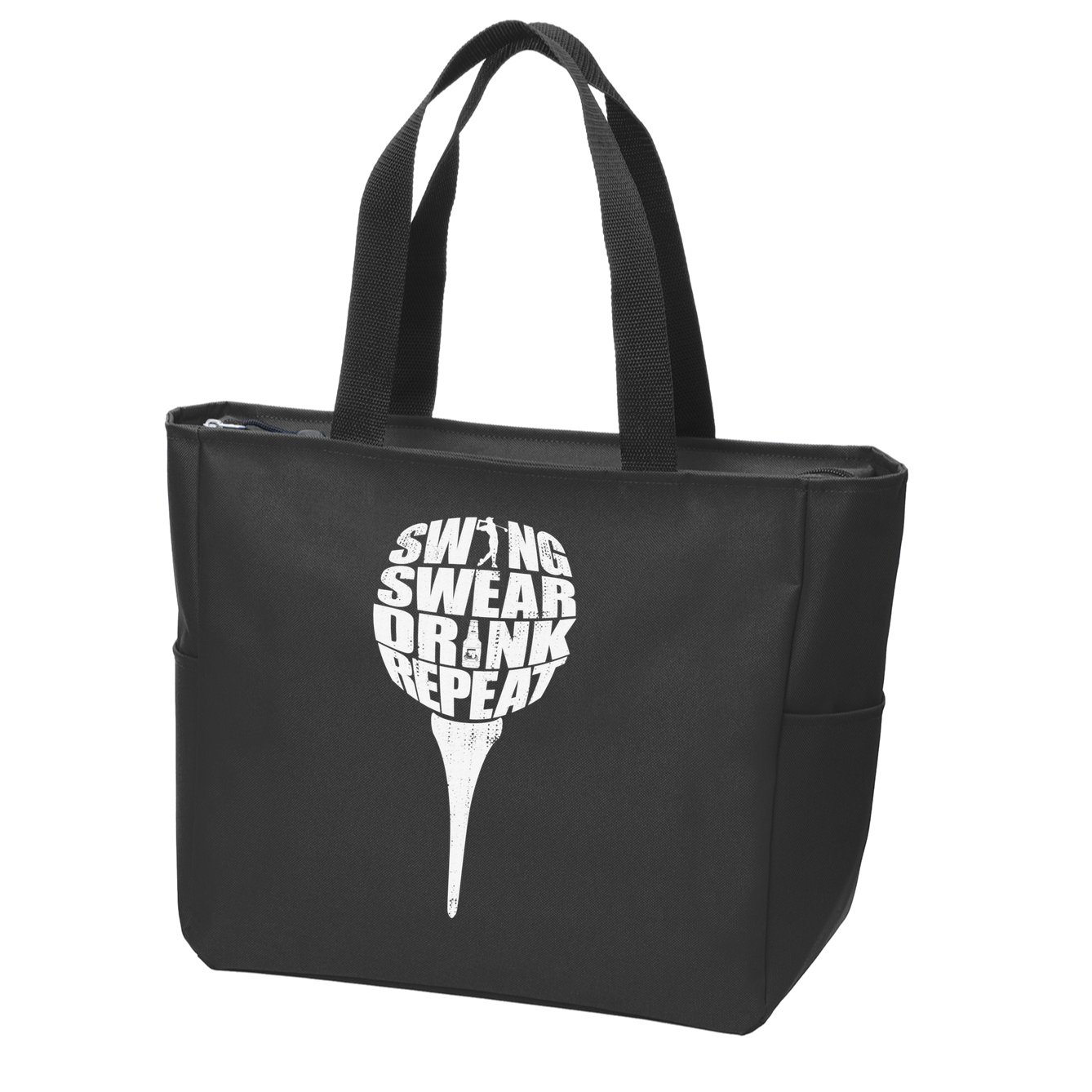 Swing Swear Drink Repeat Player Funny  Golf Lover Zip Tote Bag