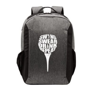 Swing Swear Drink Repeat Player Funny  Golf Lover Vector Backpack