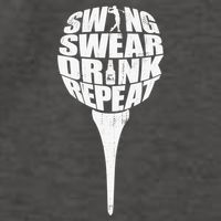 Swing Swear Drink Repeat Player Funny  Golf Lover Vector Backpack