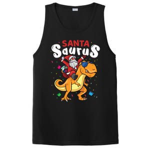 Santa Saurus Dino And Santa Claus Dinosaur And Santa Gift PosiCharge Competitor Tank