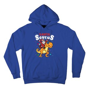 Santa Saurus Dino And Santa Claus Dinosaur And Santa Gift Hoodie