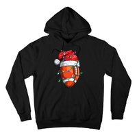 Santa Sports Design For  Christmas Football Player Hoodie