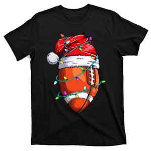 Santa Sports Design For  Christmas Football Player T-Shirt