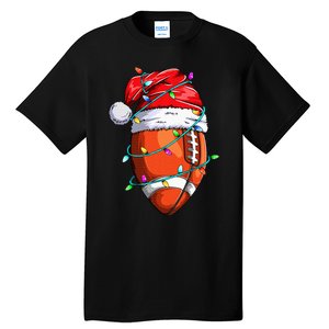 Santa Sports Design For  Christmas Football Player Tall T-Shirt