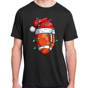 Santa Sports Design For  Christmas Football Player Adult ChromaSoft Performance T-Shirt