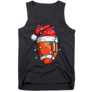 Santa Sports Design For  Christmas Football Player Tank Top