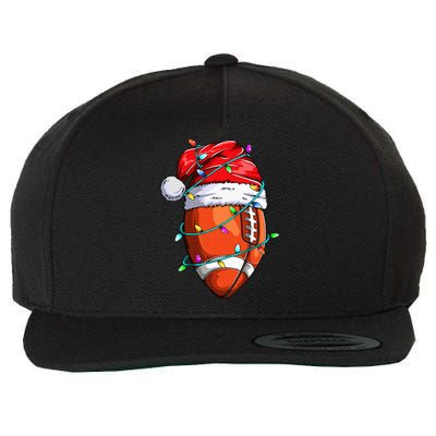 Santa Sports Design For  Christmas Football Player Wool Snapback Cap