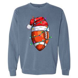 Santa Sports Design For  Christmas Football Player Garment-Dyed Sweatshirt