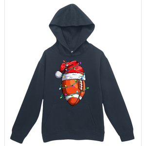 Santa Sports Design For  Christmas Football Player Urban Pullover Hoodie