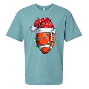 Santa Sports Design For  Christmas Football Player Sueded Cloud Jersey T-Shirt