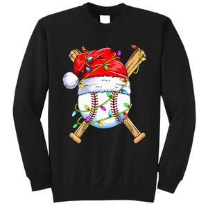 Santa Sports Design For Christmas Baseball Player Sweatshirt