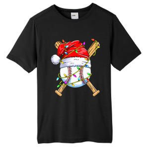 Santa Sports Design For Christmas Baseball Player Tall Fusion ChromaSoft Performance T-Shirt