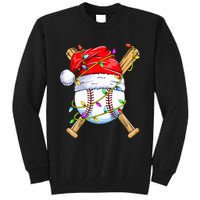 Santa Sports Design For Christmas Baseball Player Tall Sweatshirt