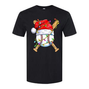 Santa Sports Design For Christmas Baseball Player Softstyle CVC T-Shirt