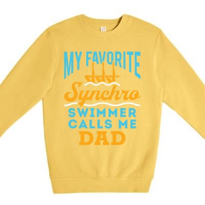 Synchronized Swimming Dad Favorite Synchro Swimmer Artistic Cute Gift Premium Crewneck Sweatshirt