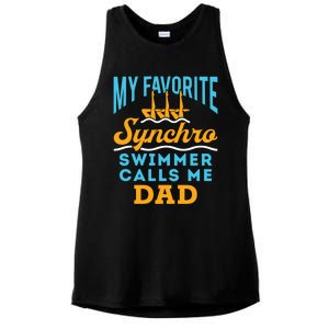 Synchronized Swimming Dad Favorite Synchro Swimmer Artistic Cute Gift Ladies PosiCharge Tri-Blend Wicking Tank