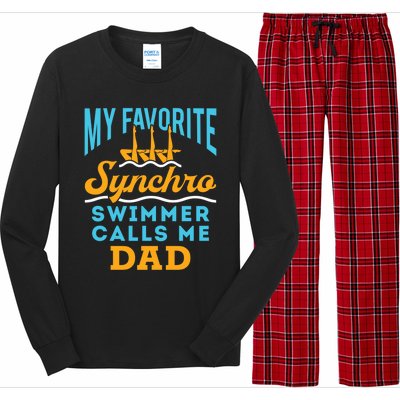 Synchronized Swimming Dad Favorite Synchro Swimmer Artistic Cute Gift Long Sleeve Pajama Set