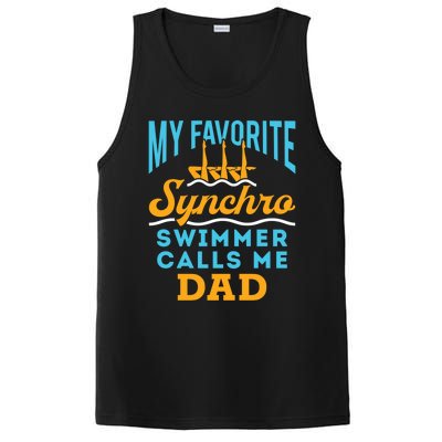 Synchronized Swimming Dad Favorite Synchro Swimmer Artistic Cute Gift PosiCharge Competitor Tank