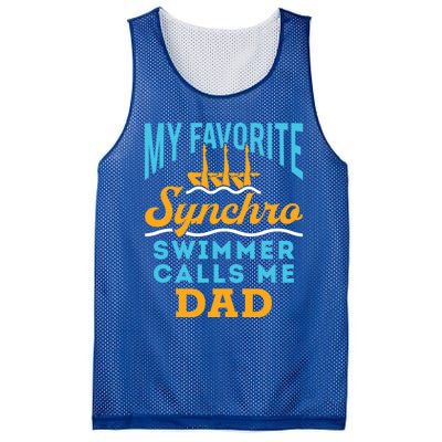 Synchronized Swimming Dad Favorite Synchro Swimmer Artistic Cute Gift Mesh Reversible Basketball Jersey Tank