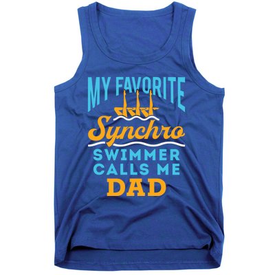 Synchronized Swimming Dad Favorite Synchro Swimmer Artistic Cute Gift Tank Top