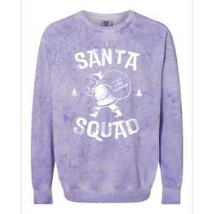 Santa Squad Dont Stop Believing Christmas Colorblast Crewneck Sweatshirt